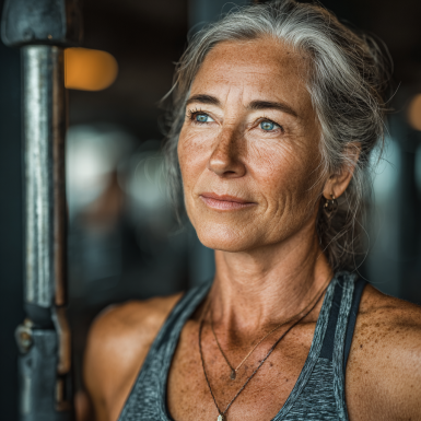 Активні люди старшого віку займаються фітнесом